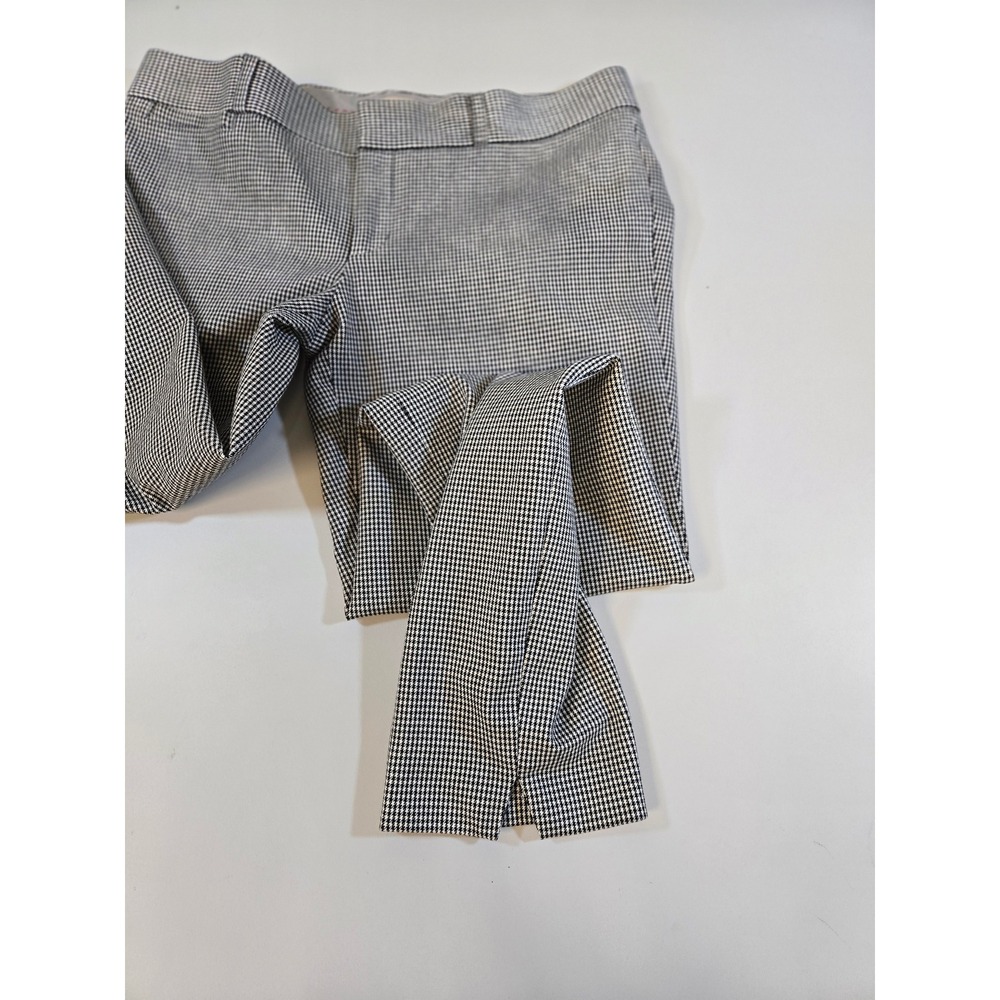 Banana Republic Sloan Fit Pants Womens 6 Black White Houndstooth Slim Ankle - Picture 11 of 13